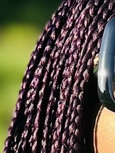 HONORA: Cornrow Braided Wig for Women in Purple
